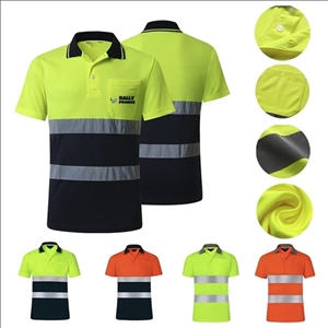 Reflective Safety Men Work Wear Construction Polo Shirts
